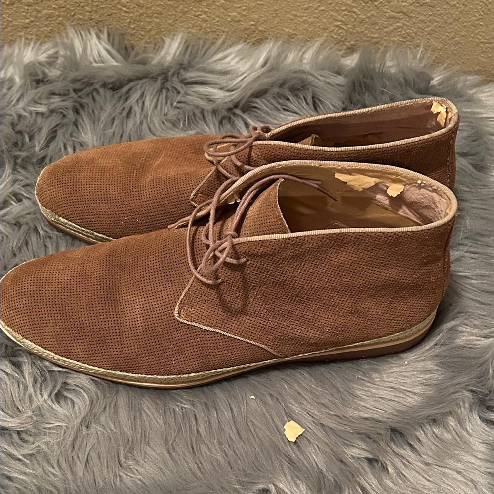 English Laundry Men's Chukka Boots in Navy and Brown - Picture 8 of 15